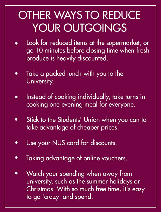 Other ways to reduce your outgoings