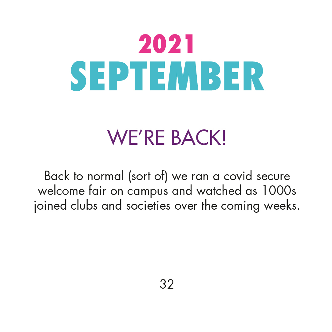 2021 September - We're back!